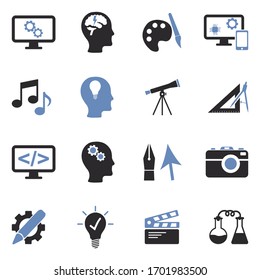 Creative Icons. Two Tone Flat Design. Vector Illustration.