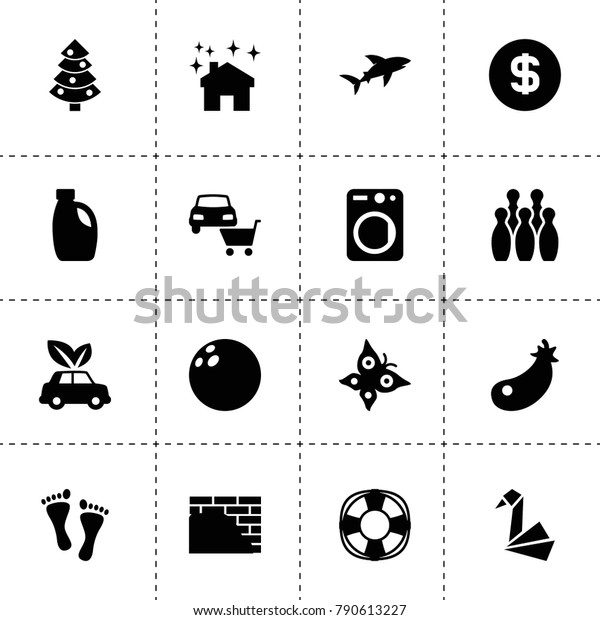 Creative icons. vector\
collection filled creative icons. includes symbols such as\
eggplant, car oil, car shop, eco car, house clean, washer. use for\
web, mobile and ui\
design.