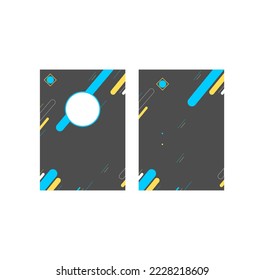 Tarjeta de identificación creativa Color azul negro.