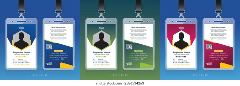 Creative ID Card Bundle Collection Template Minimalist and Elegant Badge Template