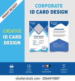 Diseño de tarjeta de identificación creativa, diseño de tarjeta corporativa