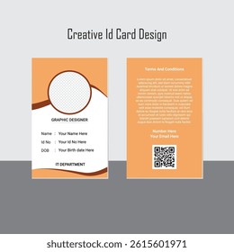 Creative Id Card Design Minimalistic Vector