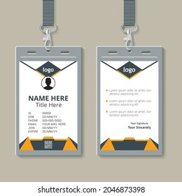 Creative ID Card Design Template. with fully editable format