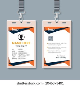 Creative ID Card Design Template. with fully editable format
