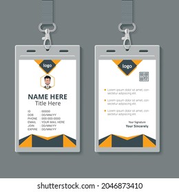 Plantilla de diseño de tarjeta de identificación creativa. con formato totalmente editable