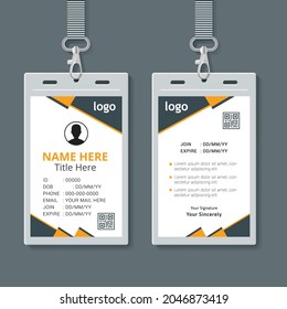 Creative ID Card Design Template. with fully editable format