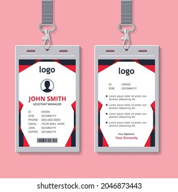 Creative ID Card Design Template. with fully editable format