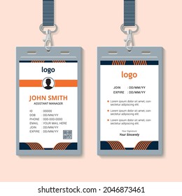 Creative ID Card Design Template. with fully editable format