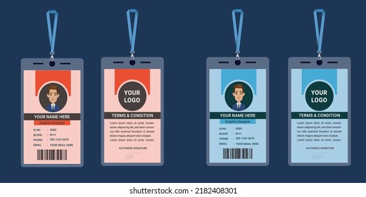 Plantilla de diseño de tarjeta de id. creativa