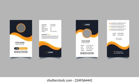 creative  id card design template, id card