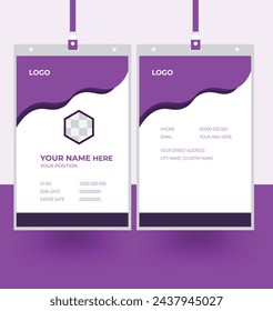 Plantilla de diseño de tarjeta de identificación creativa, vector