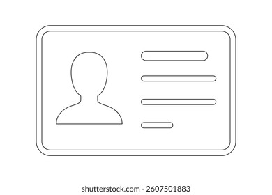 Creative ID Card Icon Illustration, id card icon vector illustration, employee id badge icon, office staff id card vector, digital identity card symbol