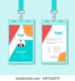 Identification Card Lanyard Set Isolated Vector Stock Vector (Royalty ...