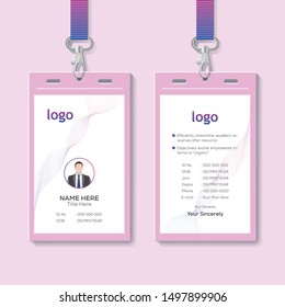 Creative ID Card Template with Abstract Red Background