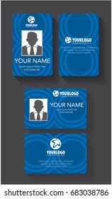 Creative Id Card template with abstract blue element background design