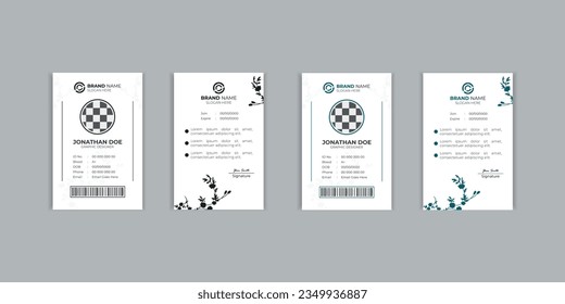 Plantilla De Tarjeta De Identificación Creativa Para La Empresa, Tarjeta De Identificación De Office