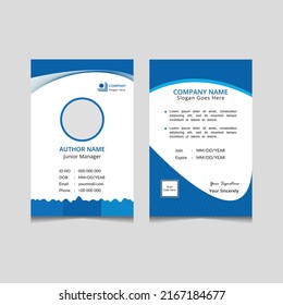 Creative Id Card Template Or Employee Identity Card.