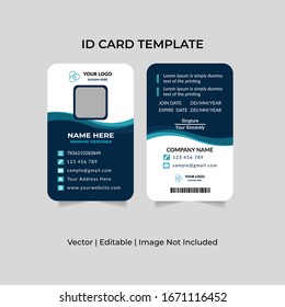 Creative Id card template with flat design