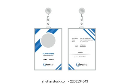 Creative id Card vector, id Card Template