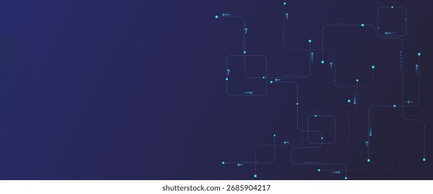 Kreative Idee KI Banner Konzept für Internet-Technologie.