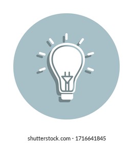 Creative idea badge icon. Simple glyph, flat vector of seo and development icons for ui and ux, website or mobile application