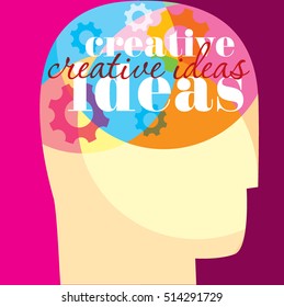 Creative idea, Brain logo, Idea, Education logo, learning, Vector