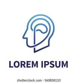 Creative idea and brain vector icon.