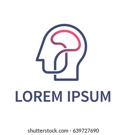 Creative idea and brain vector icon.