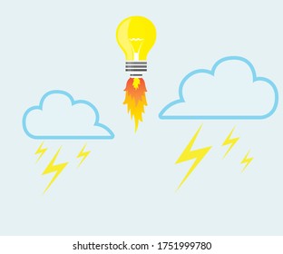 creative idea, brainstorming concept flat modern vector.
