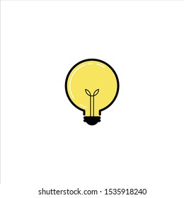 Creative idea with bulb concept isolated on white background. Symbol idea design template, Suitable for banner, Book Illustration, and Web Landing Page Concept