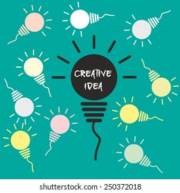 Creative Idea in a Bulb - Illustration
