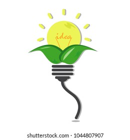 Creative idea in bulb shape as inspiration concept. Vector design element.