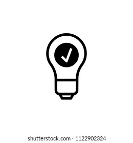 Creative idea in bulb shape as inspiration concept. Vector design element.