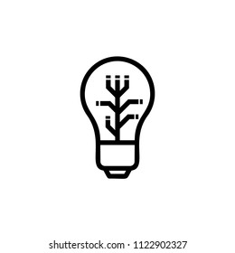 Creative idea in bulb shape as inspiration concept. Vector design element.