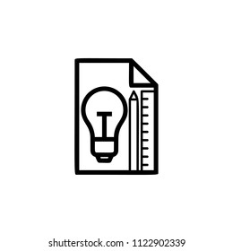 Creative idea in bulb shape as inspiration concept. Vector design element.