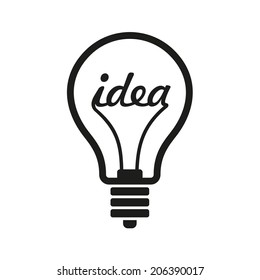 Creative Idea In Bulb Shape As Inspiration Concept Icon. Vector Illustration