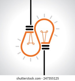 Creative idea in bulb shape as inspiration concept. Vector design element.