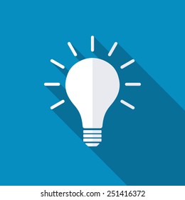 Creative idea in bulb shape as inspiration concept. Vector design element.