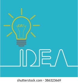 Creative idea in bulb shape as inspiration concept. Vector design element.
