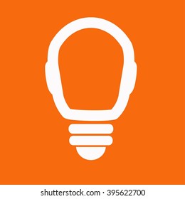 Creative idea in bulb shape as inspiration concept