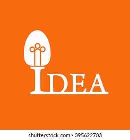 Creative idea in bulb shape as inspiration concept