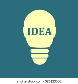 Creative idea in bulb shape as inspiration concept