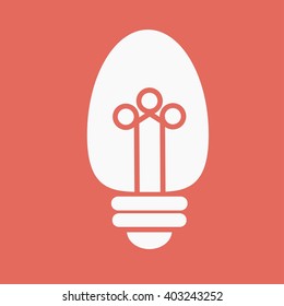 Creative idea in bulb shape as inspiration concept