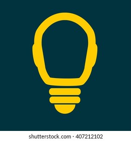 Creative idea in bulb shape as inspiration concept