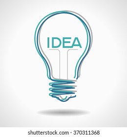 Creative idea in bulb shape.This illustration contains a transparency 