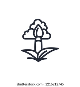Creative idea - business vector logo template concept illustration. Abstract human brain creative sign. Infographic symbol. Triangle design element.