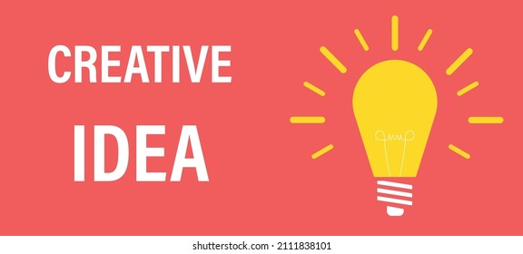 Creative idea concept.lit bulb in the background. Education concept. Business word, idea. creativity concept.