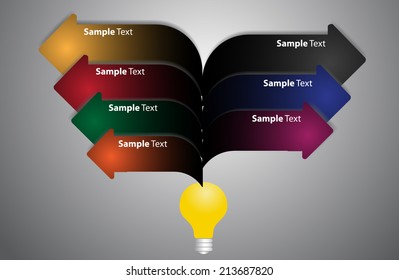 creative idea concept design, Colorful arrow speech bubbles. 