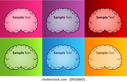 creative idea concept design template, brain speech bubbles,