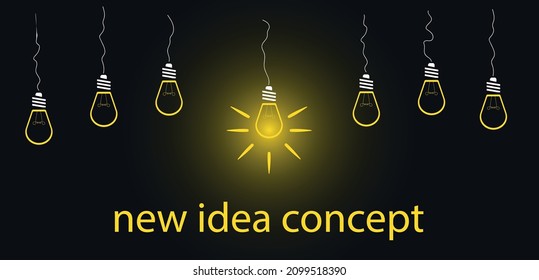 ilustración de concepto de idea creativa.
quemando bombilla. nueva idea y concepto de pensamiento.